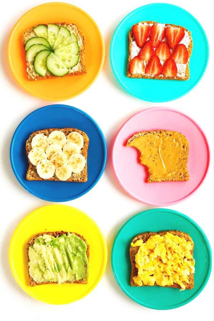 Ten healthy toast ideas for children