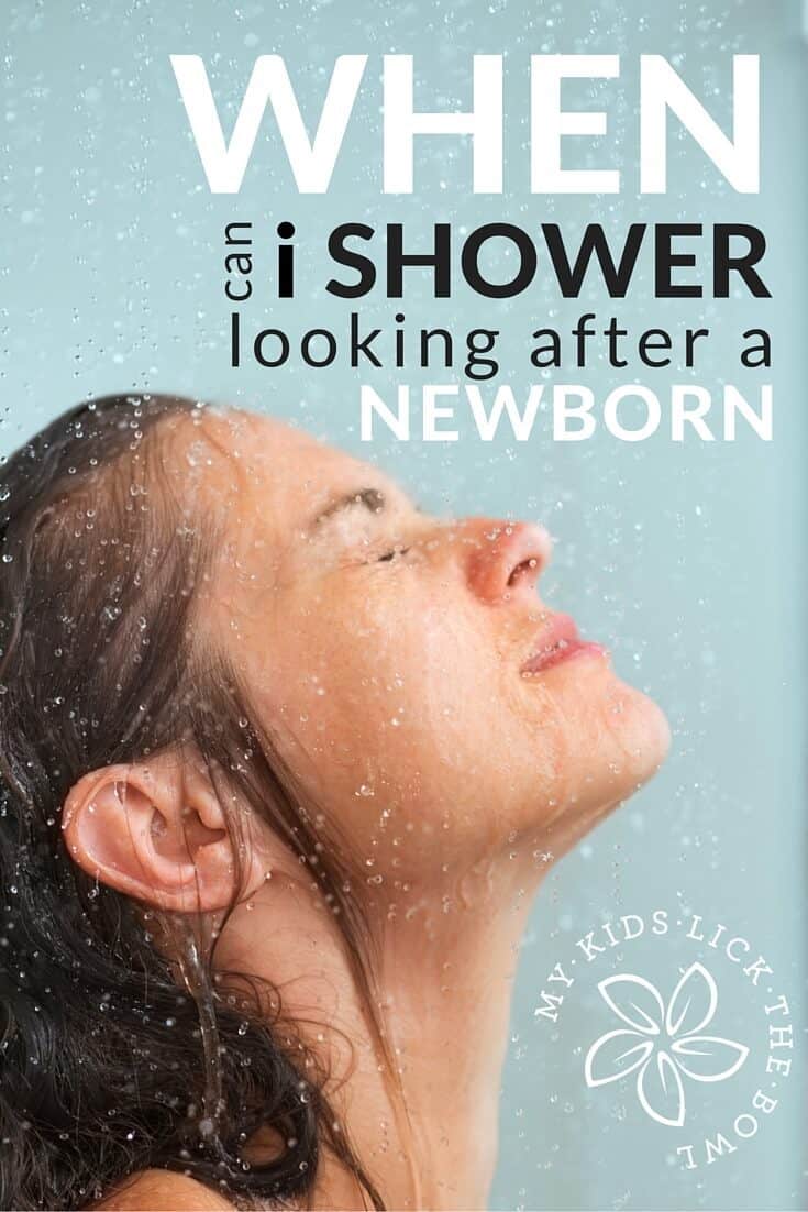 When is the best time of the day to shower when you are looking after a newborn