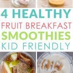 Healthy fruit breakfast smoothies for kids, easy recipes with loaded with healthy fats and grains