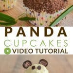 Panda Cupcakes easy to make perfect kid party food, A video tutorial shows how to make these fun panda creations