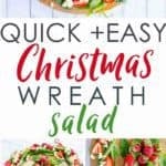 Quick Christmas Wreath Salad an easy healthy summer Christmas salad made with fruit and vegetables