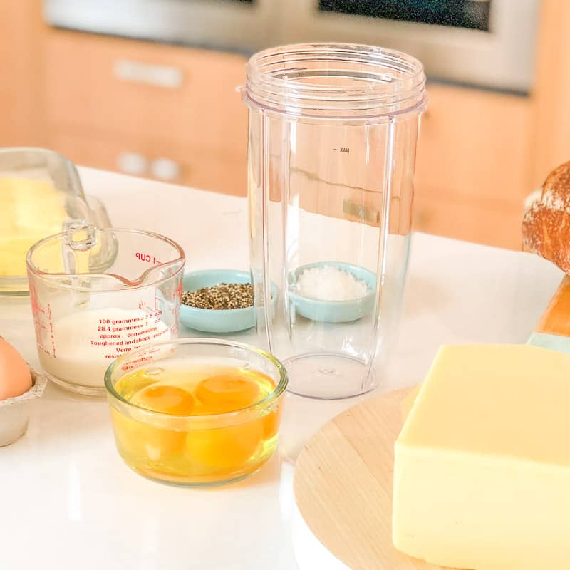 Easy cheesy scrambled eggs recipe uses your blender to make the best fluffy scrambled eggs