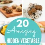collage of images showing finished hidden vegetable recipes