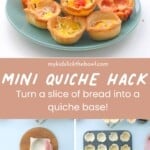 A five photo collage of bread cases with text overlay.