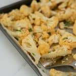 golden roast parmesan in a roasting dish