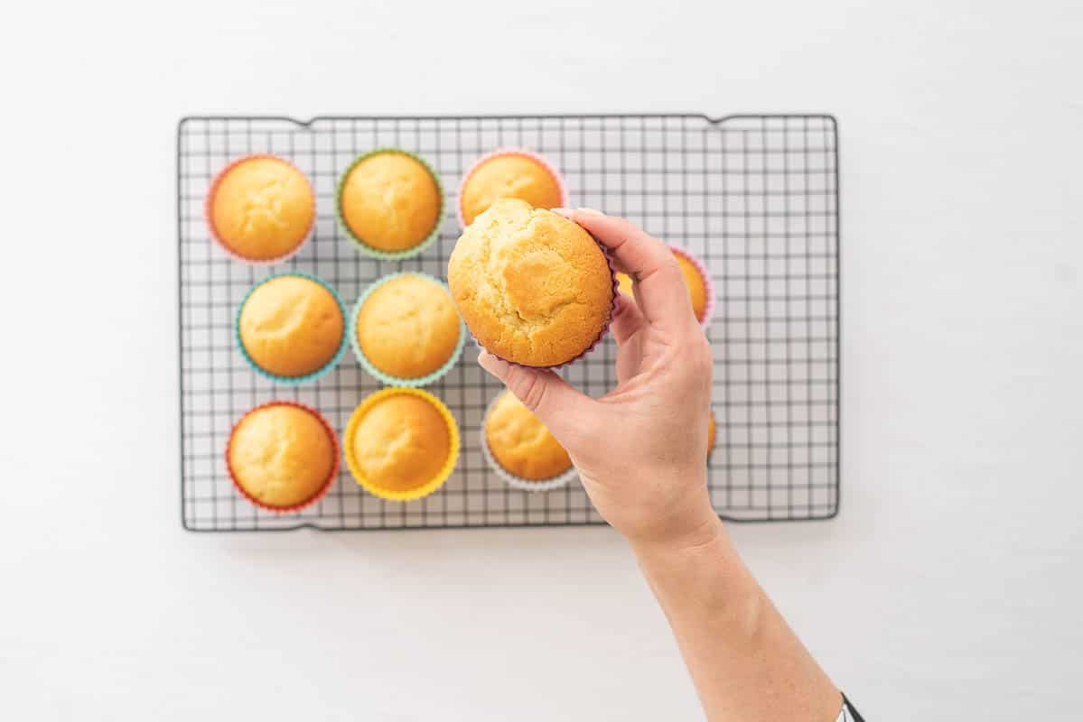 A misshapen cupcake.