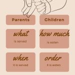 Infographic shwoing the division of responsibility in feeding between parents and children.