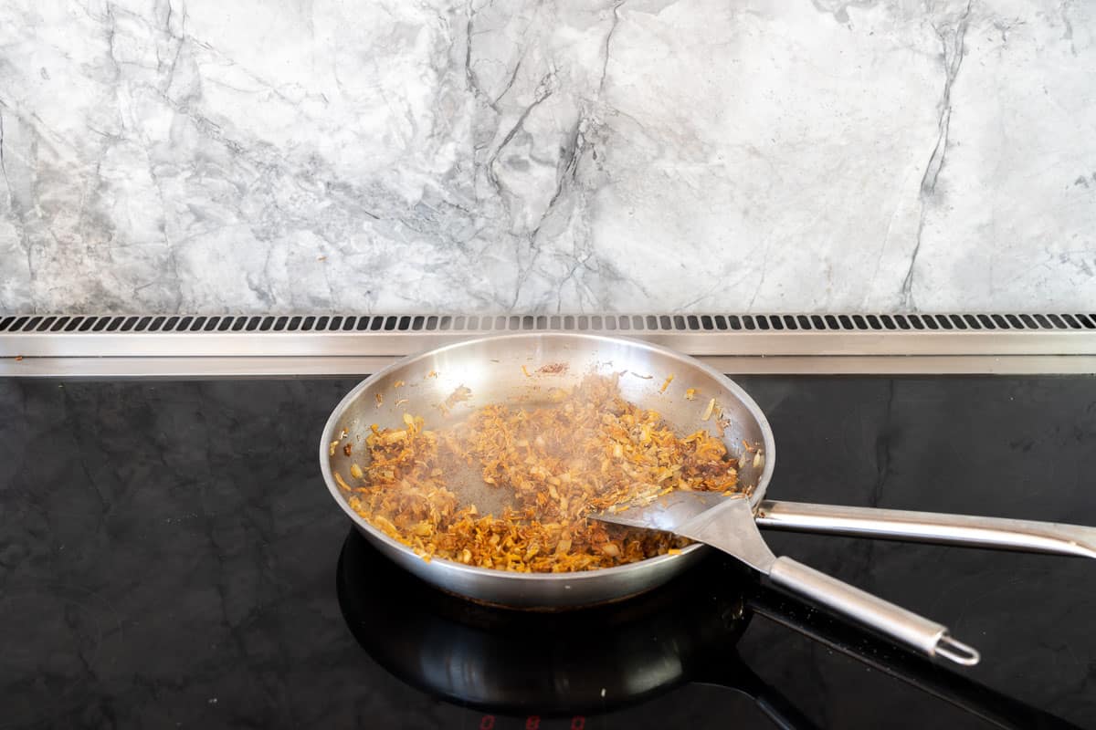 Sauted onions, carrots and mushrooms.