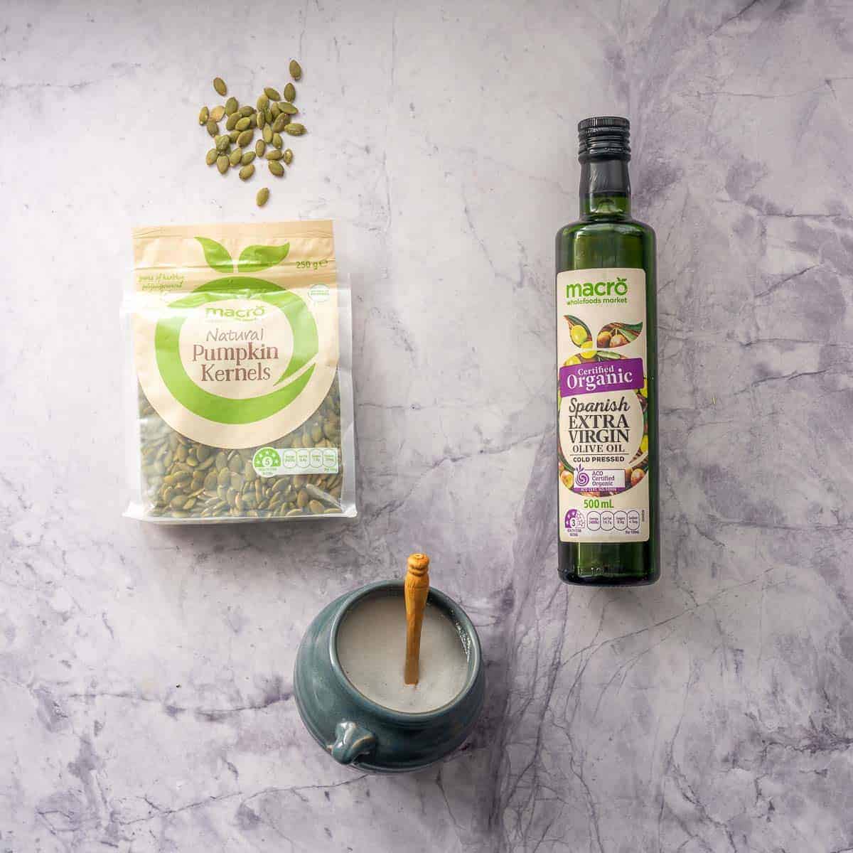 The ingredients to make the the pepitas